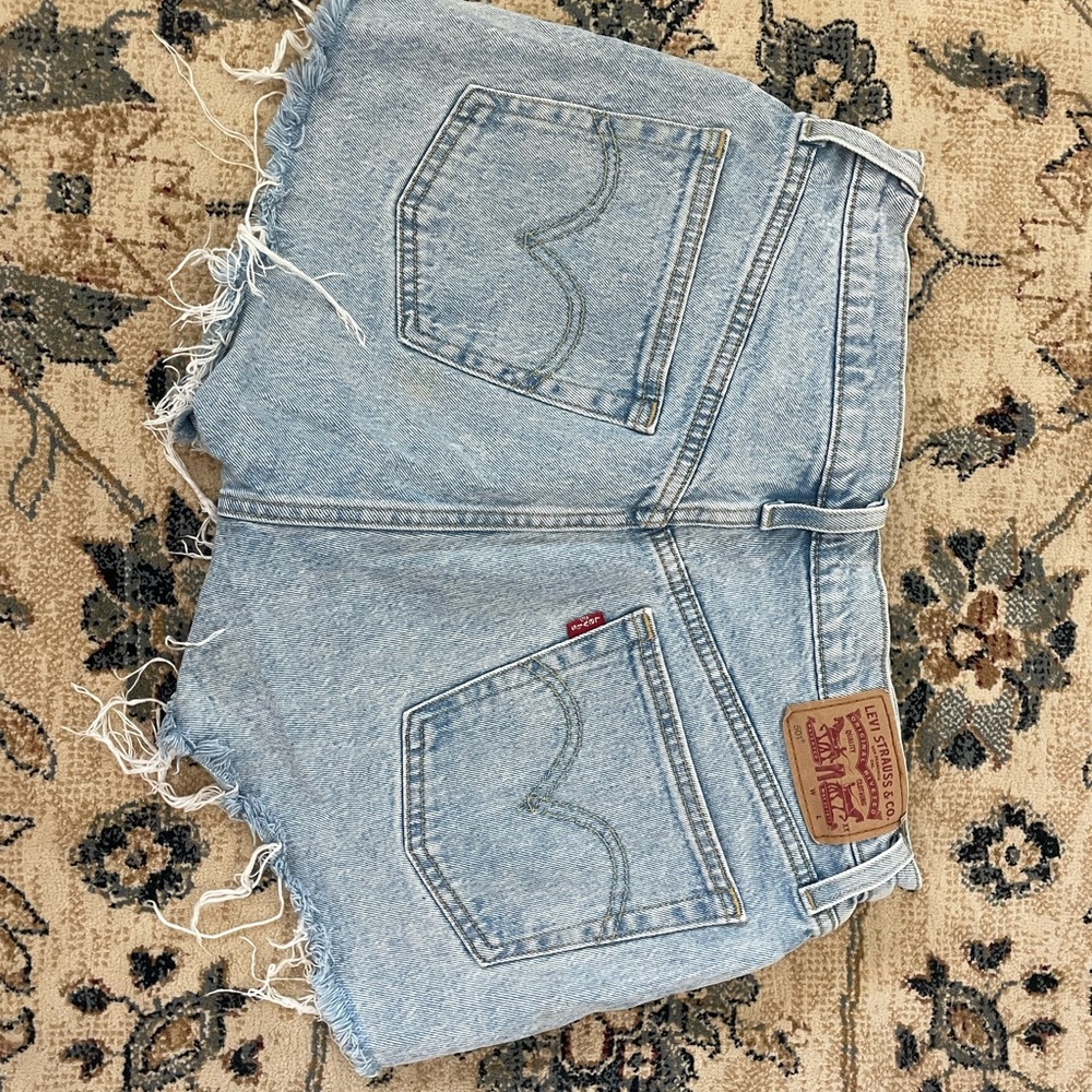Levi's Light Wash Denim Cutoff Shorts